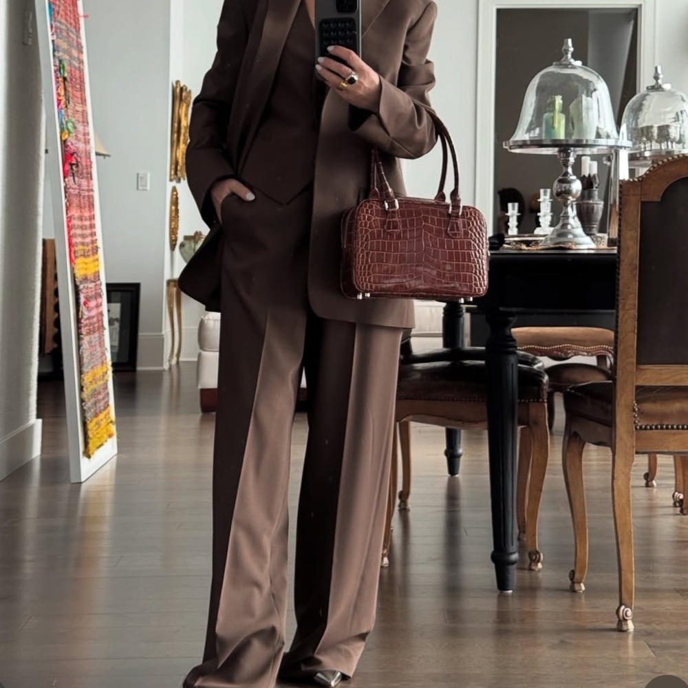 NWT - Source Unknown (this is the name of the brand!)  Yves Croc Leather Bag